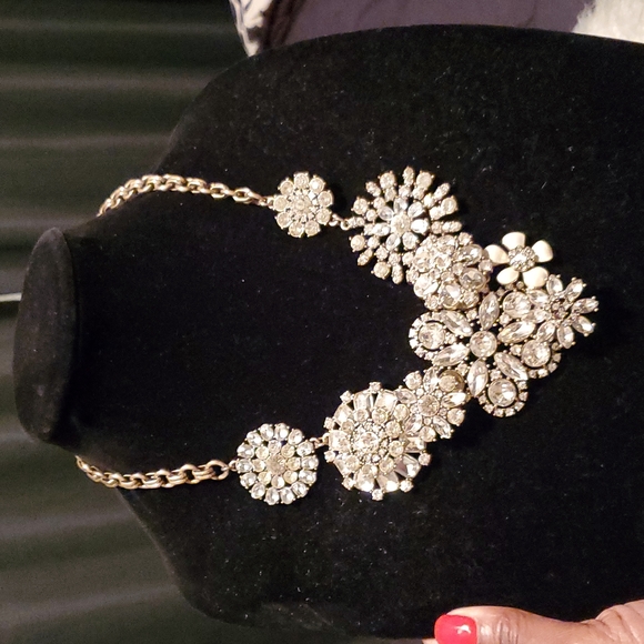Gorgeous J. Crew Crystal and enamel necklace.
